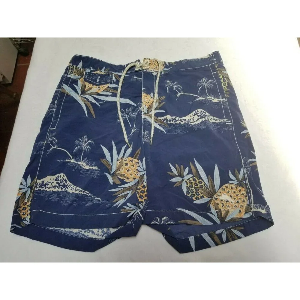 Tommy Bahama Relax Mens Boardshorts Mesh Line Hawaiian Small Blue